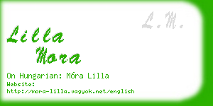 lilla mora business card